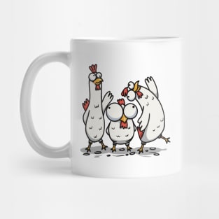 Life is Better with Chickens: Funny Cartoon Chicken Mug